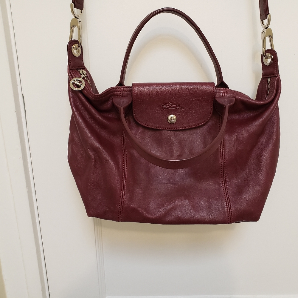 Longchamp small Le Piliage Cuir leather bag